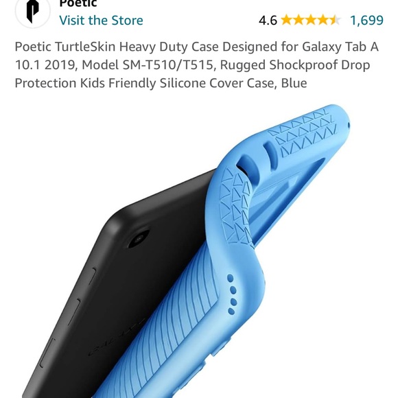 Tablet Poetic TurtleSkin Designed for Galaxy Tab A 10.1 2019, Model SM-T510/T515 - Picture 7 of 8